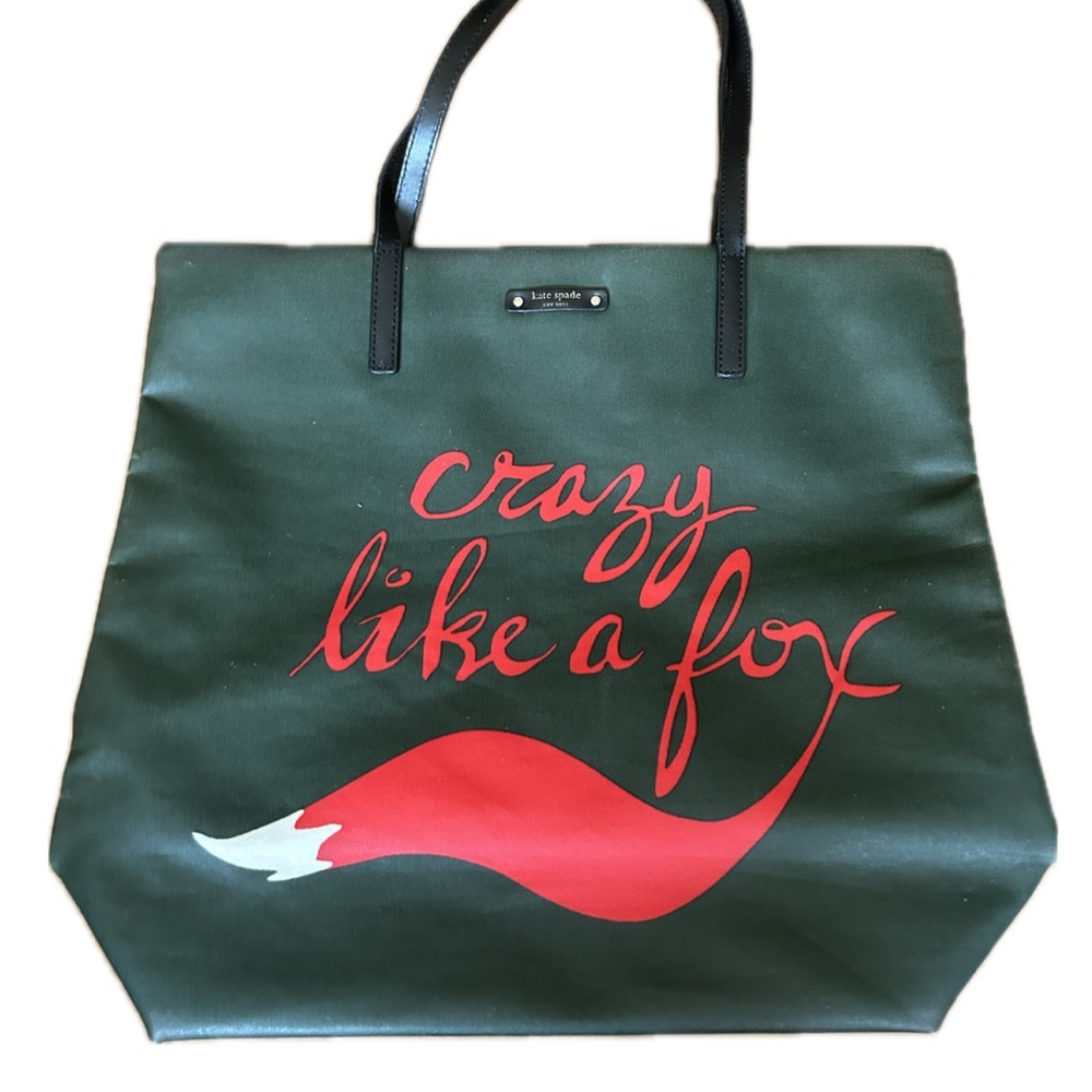 Kate Spade Black and Red Graphic Tote Bag